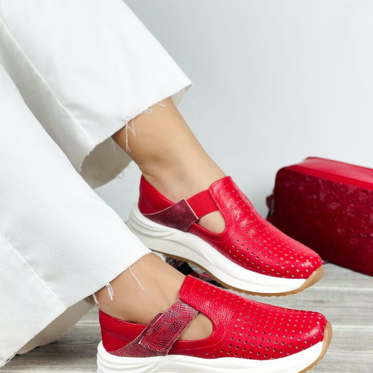 Tenis Velcro Rojo (685)