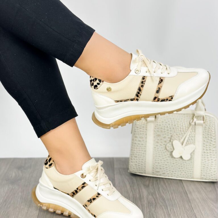 Tenis Talco Print x beige (T-463)