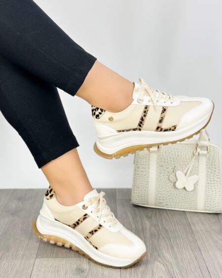 Tenis Talco Print x beige (T-463)