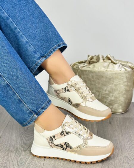 Tenis Talco con Taupe con Folia suela Michel (681)