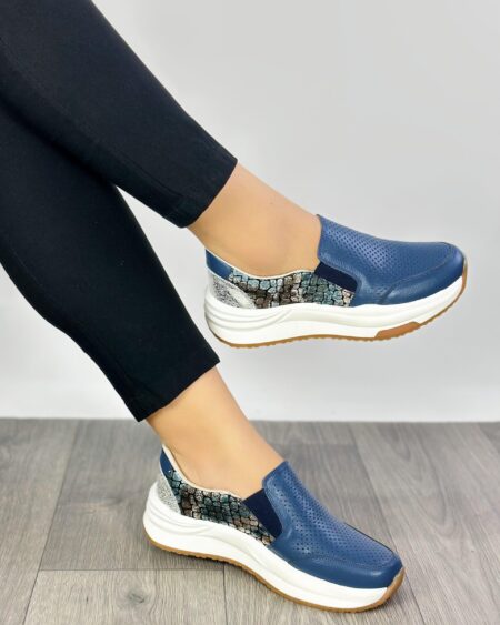 Tenis sin cordones Azul x Folia (DP20)