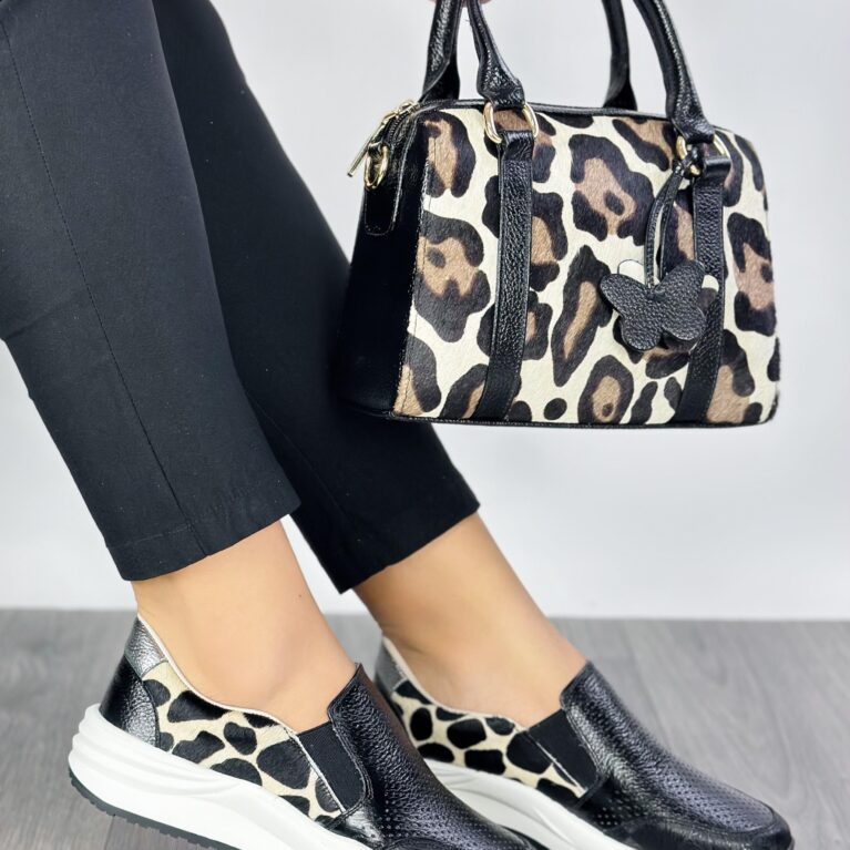Tenis sin cordones Negro x Print (DP20)