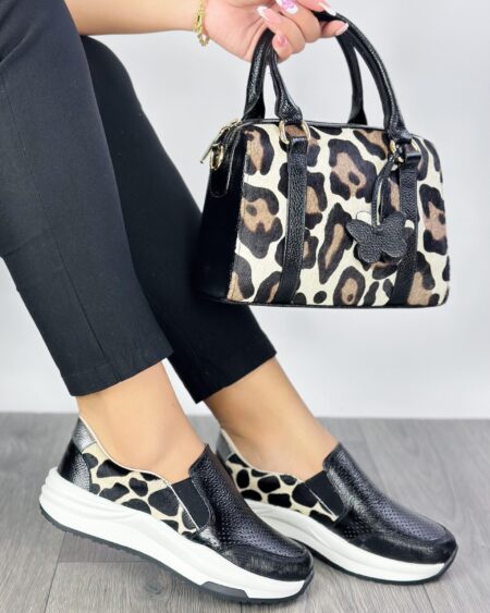 Tenis sin cordones Negro x Print (DP20)