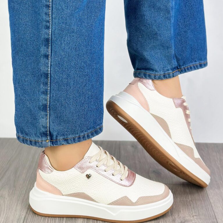 Tenis Talco Taupe x Oro rosa Yuri (617)