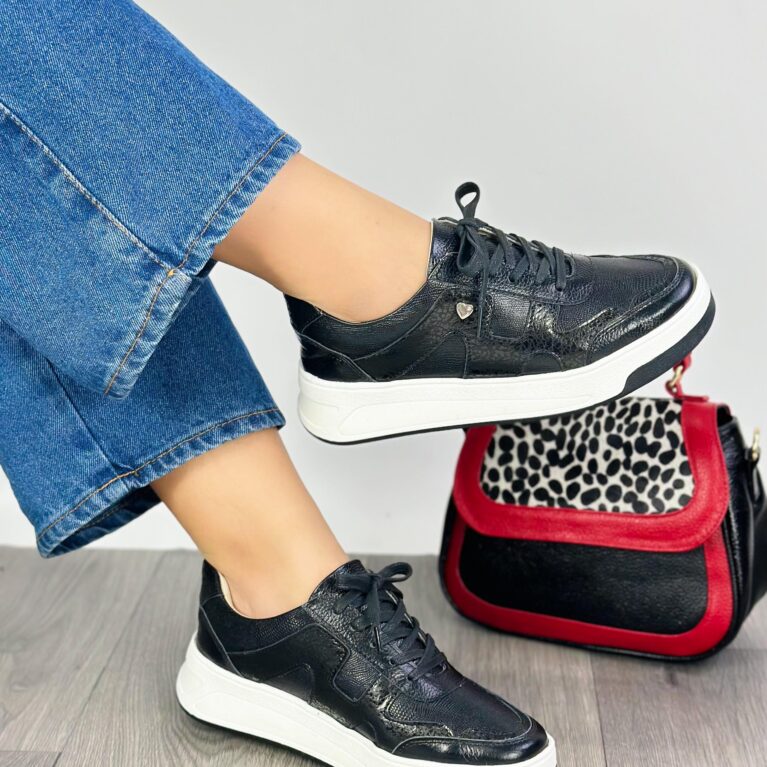 Tenis Negro Vaporiano suela Zoé (707)