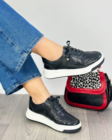 Tenis Negro Vaporiano suela Zoé (707)
