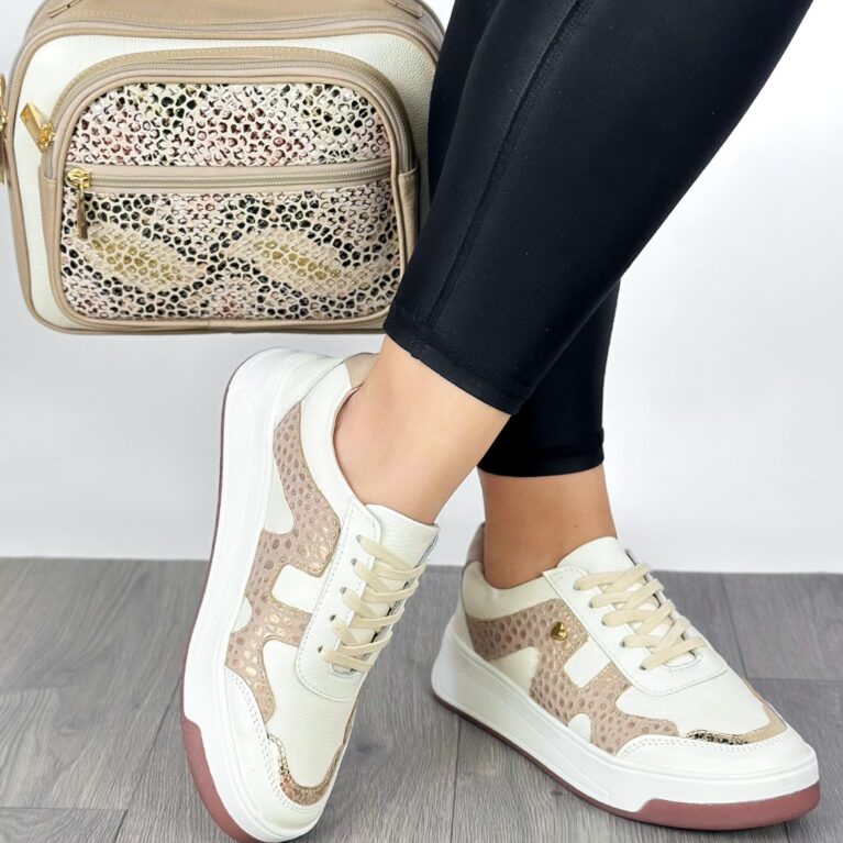 Tenis Talco con Taupe suela Zoé (707)