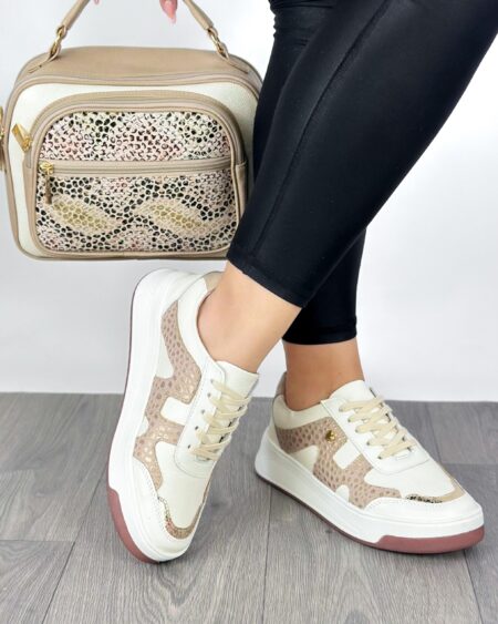 Tenis Talco con Taupe suela Zoé (707)