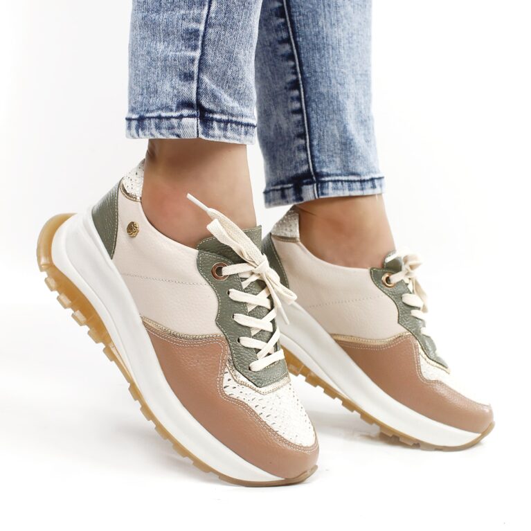 Tenis Talco x Verde con café (T-481)