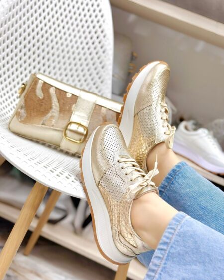 Tenis Dorado Suela Sharit (663)