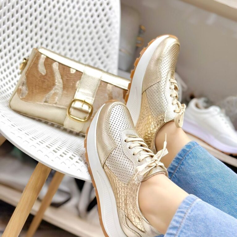 Tenis Dorado Suela Sharit (663)
