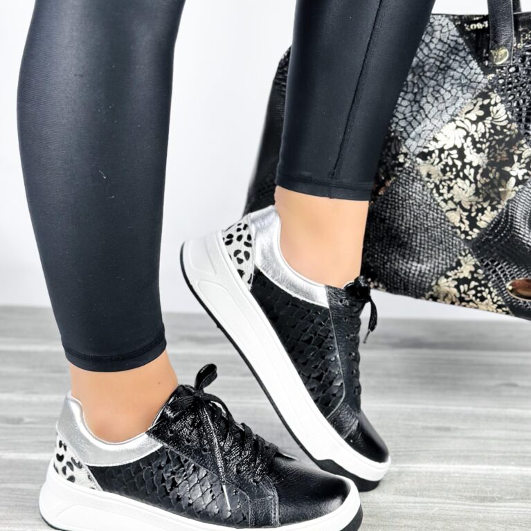 Tenis Negro Coy x Plateado (DP95)