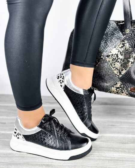 Tenis Negro Coy x Plateado (DP95)