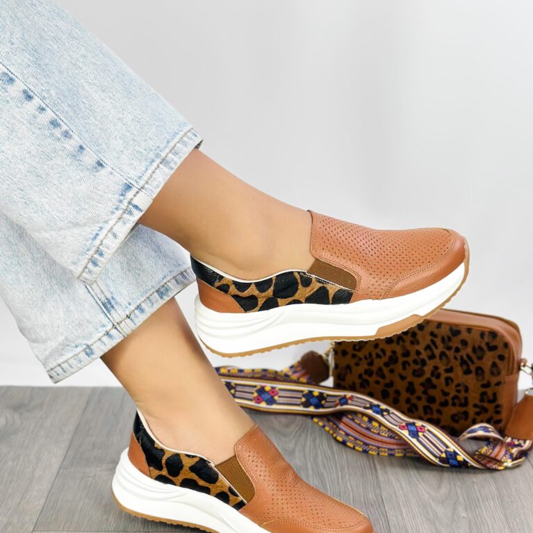 Tenis sin cordones Miel x Print (DP20)