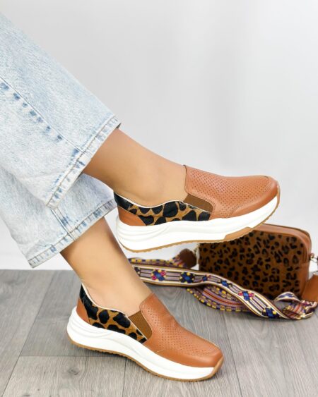 Tenis sin cordones Miel x Print (DP20)