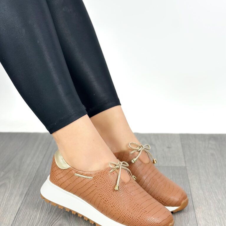Tenis sin cordones Miel (T-5162)