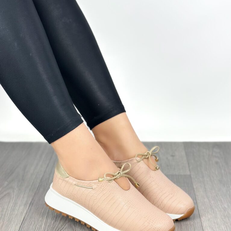 Tenis sin cordones Capuchino Claro (T-5162)