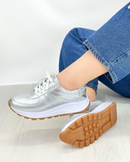 Tenis Plateado Gecco (667)