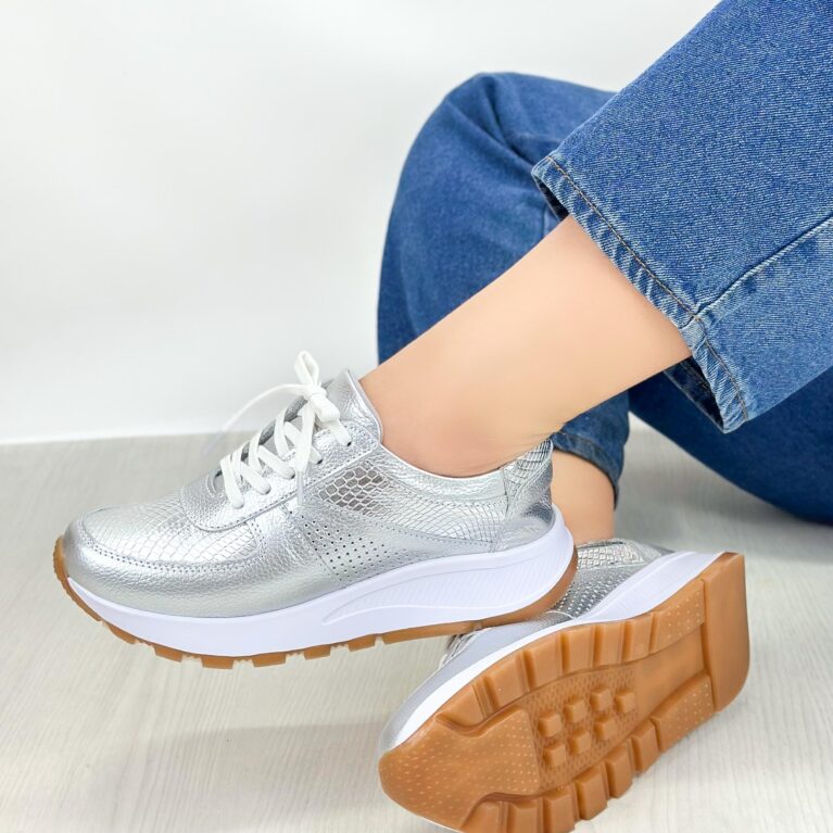 Tenis Plateado Gecco (667)