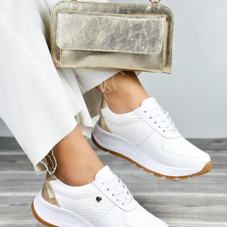 Tenis Blanco x Dorado Talipe (678)