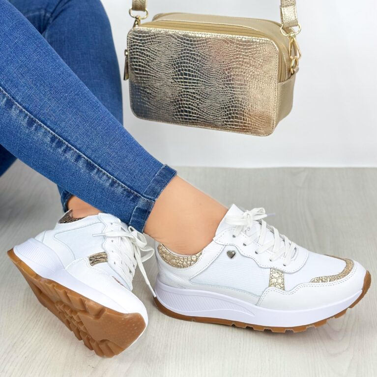 Tenis Blanco x Dorado sharith (640)