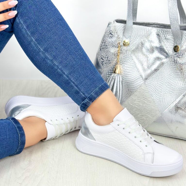 Tenis Blanco x Plateado Talipe (DP95)