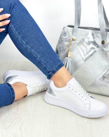 Tenis Blanco x Plateado Talipe (DP95)