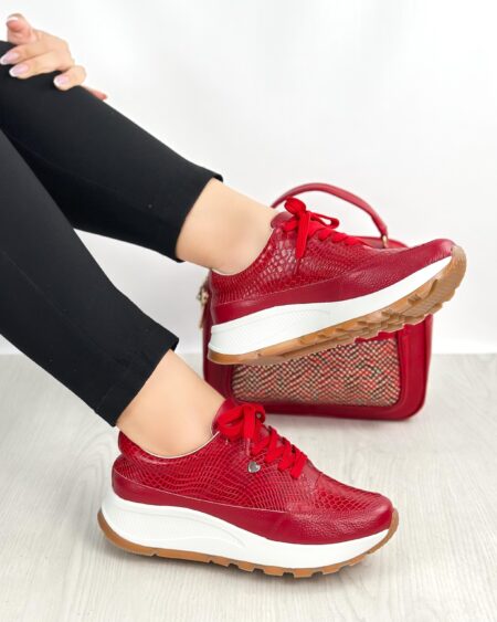 Tenis Rojo Gecco forrado en Badana (DP08)