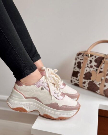 Tenis Talco Taupe x Oro Rosa evoltys (617)