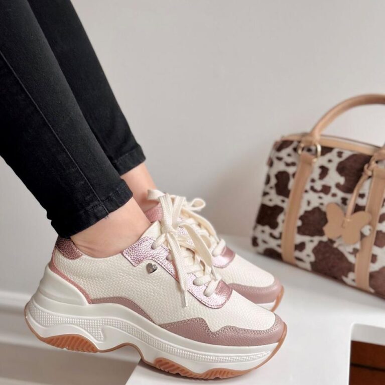 Tenis Talco Taupe x Oro Rosa evoltys (617)