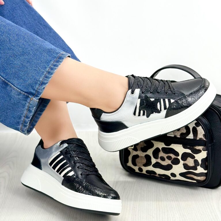 Tenis Star Negro x Cebra
