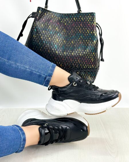 Tenis Negro x charol (604)
