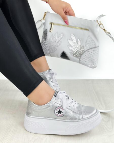 Tenis C Plateado (696)