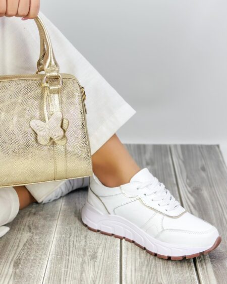 Tenis Blanco x Dorado (698)
