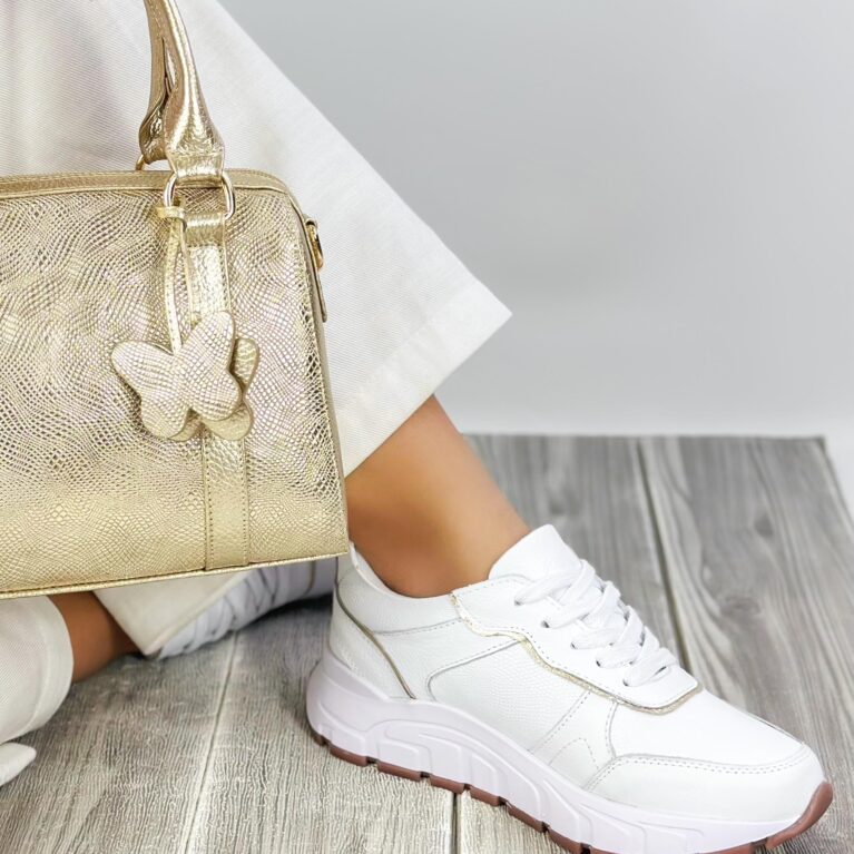 Tenis Blanco x Dorado (698)