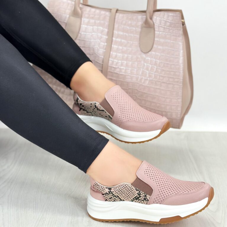 Tenis sin cordones Taupe x Folia (DP20)