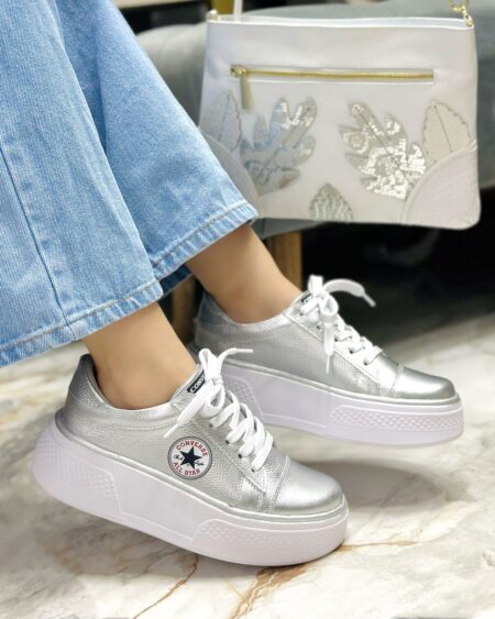 Tenis C Plateado (696)