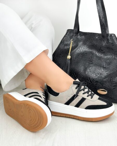 Tenis Gris Claro x Negro (699 Saona)