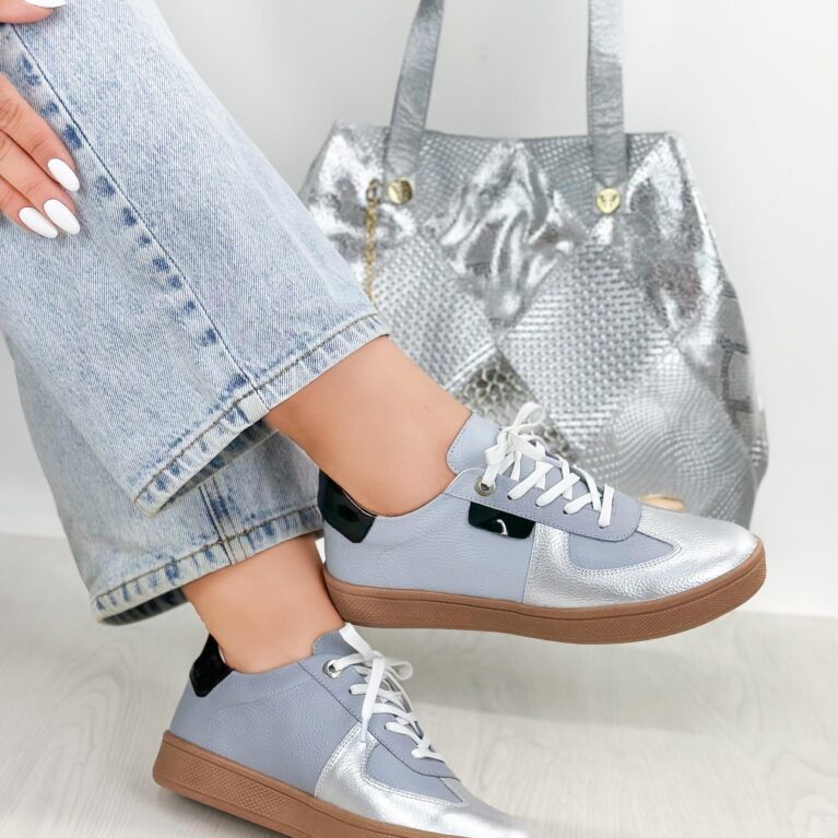 Tenis Azul Grisáceo x Plateado (2049)