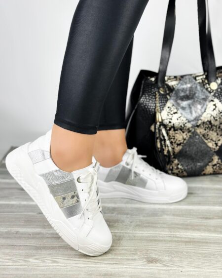 Tenis Blanco x Plata (T431)