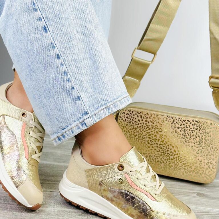 Tenis Dorado x Oro Rosa (T415)