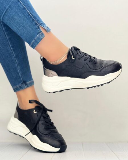 Tenis Negro x Plomo (T411)