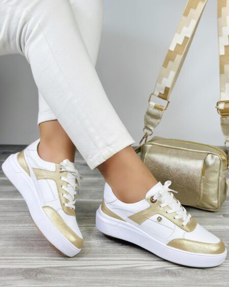 Tenis Blanco x Dorado (T-426)