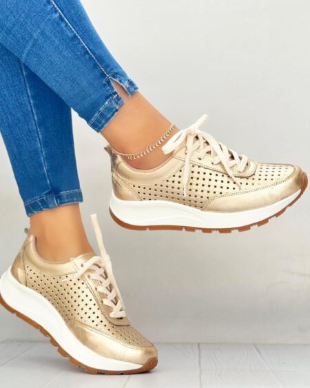 Tenis Dorado Perforado (DP16)