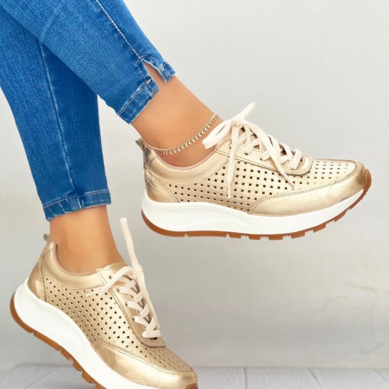Tenis Dorado Perforado (DP16)