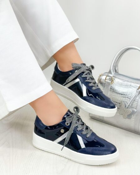 Tenis Azul Charol (T-1123)