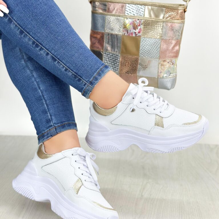Tenis Blanco x Dorado Evoltys N (640)