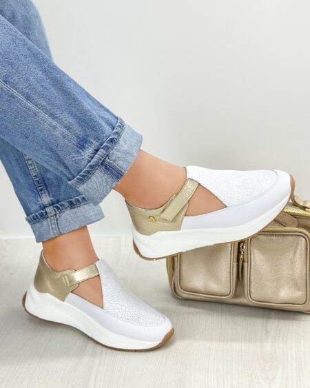 Tenis Blanco x Dorado (T452)