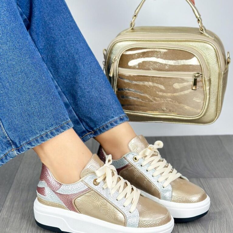 Tenis Dorado x 3 Oros (W168)