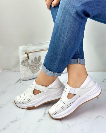 Tenis Velcro Blanco (685)